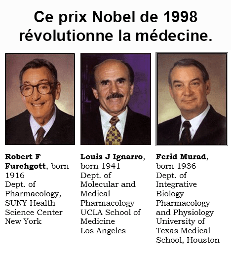 Prix-nobel-biologie-moleculaire-1998 - Découverte des premières molécules de signalisation Redox